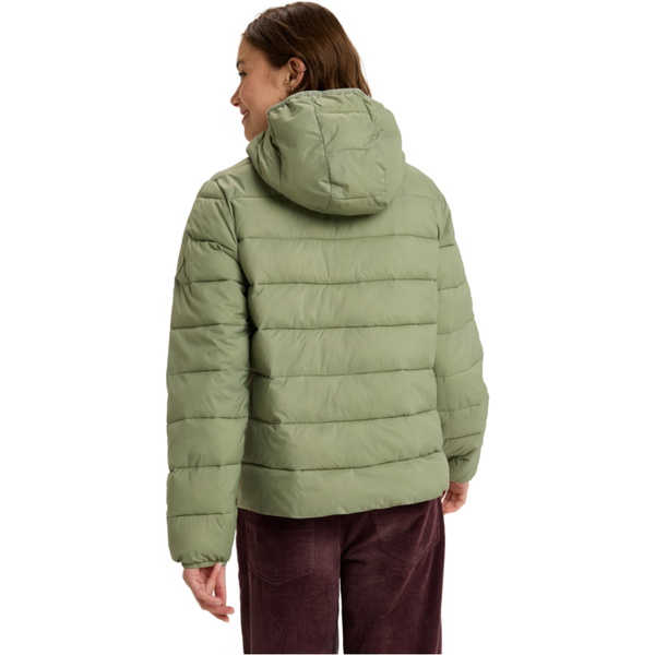 2025 Roxy Womens Wind Bliss Hooded Lightweight Packable Padded Jacket ERJJK03691 - Oil Green